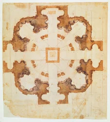 Plano para la iglesia de San Giovanni dei Fiorentini, Roma, siglo XVI